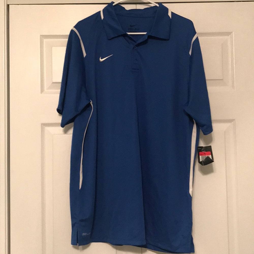 Royal blue golf polo